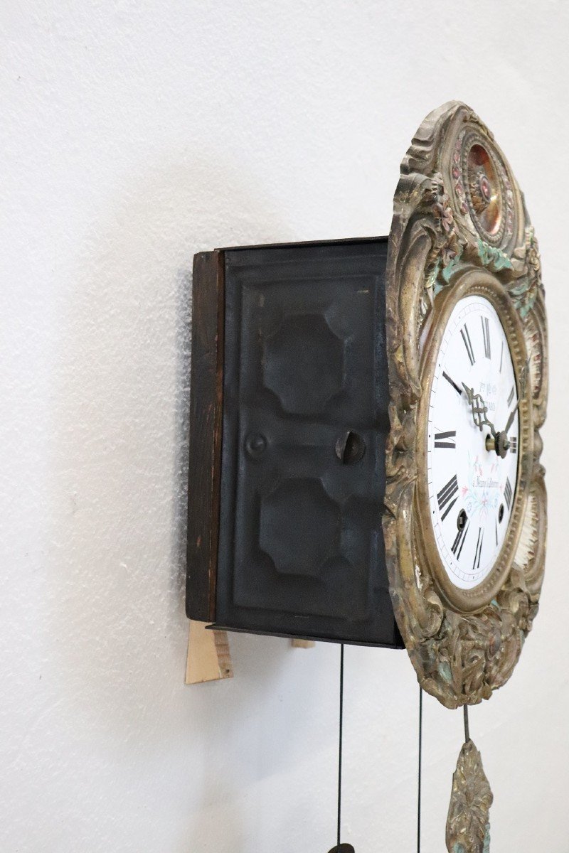 19th Century Bronze Wall Clock-photo-3