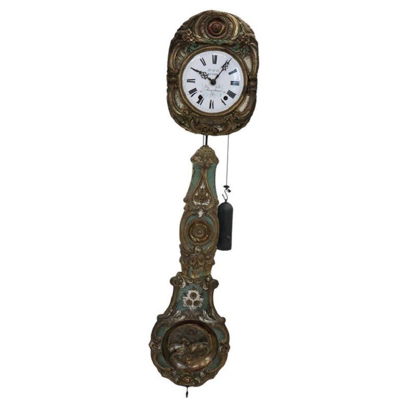 19th Century Bronze Wall Clock