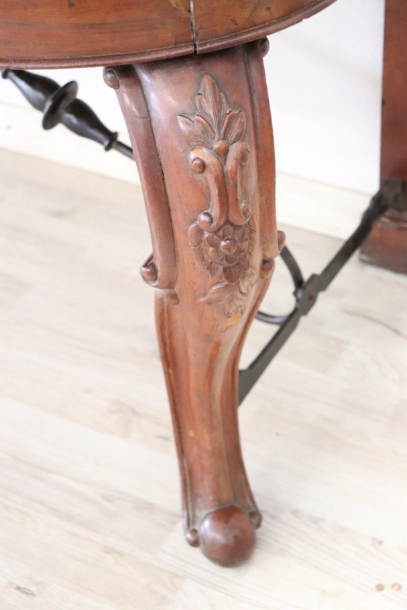 18th Century Oak Wood Console Table-photo-3