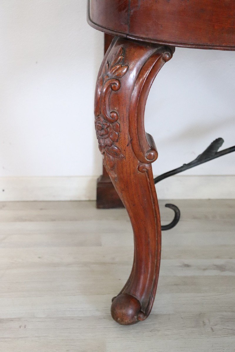 18th Century Oak Wood Console Table-photo-4