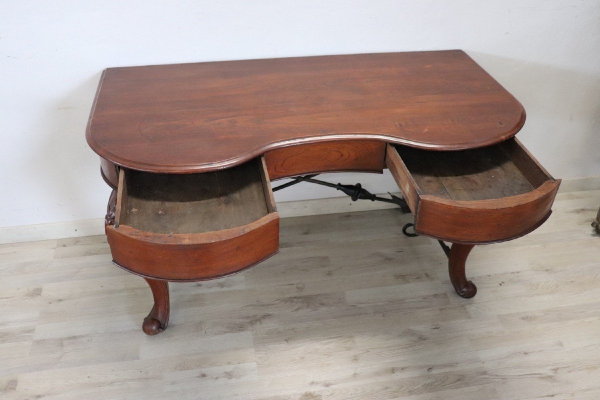 18th Century Oak Wood Console Table-photo-1