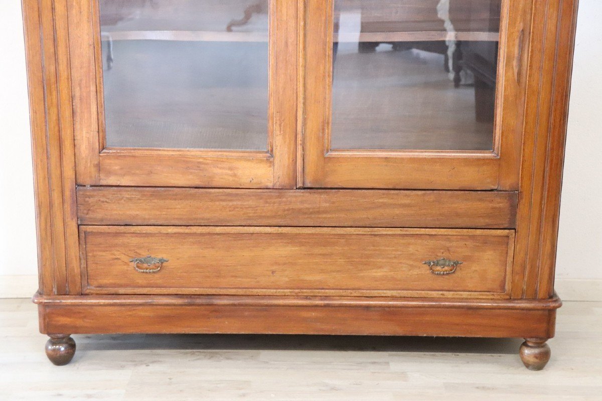 Antique Walnut Bookcase, 19th Century-photo-2