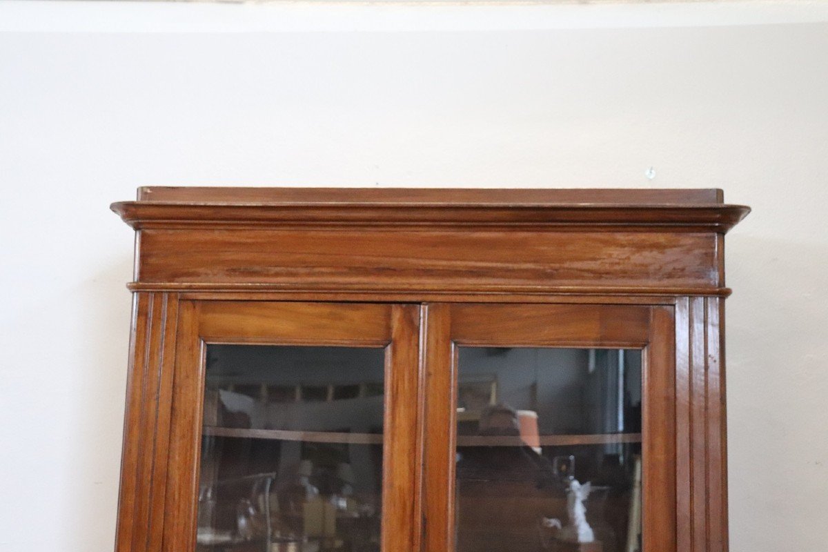 Antique Walnut Bookcase, 19th Century-photo-3