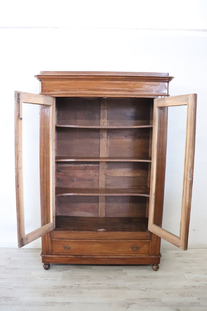 Antique Walnut Bookcase, 19th Century-photo-1