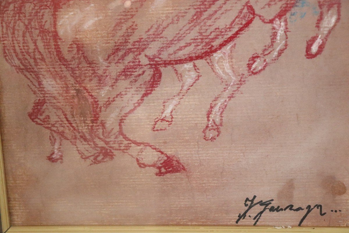 Giovan Francesco Gonzaga, Chevaux, 21ème Siècle, Crayon De Couleur Sur Papier-photo-4