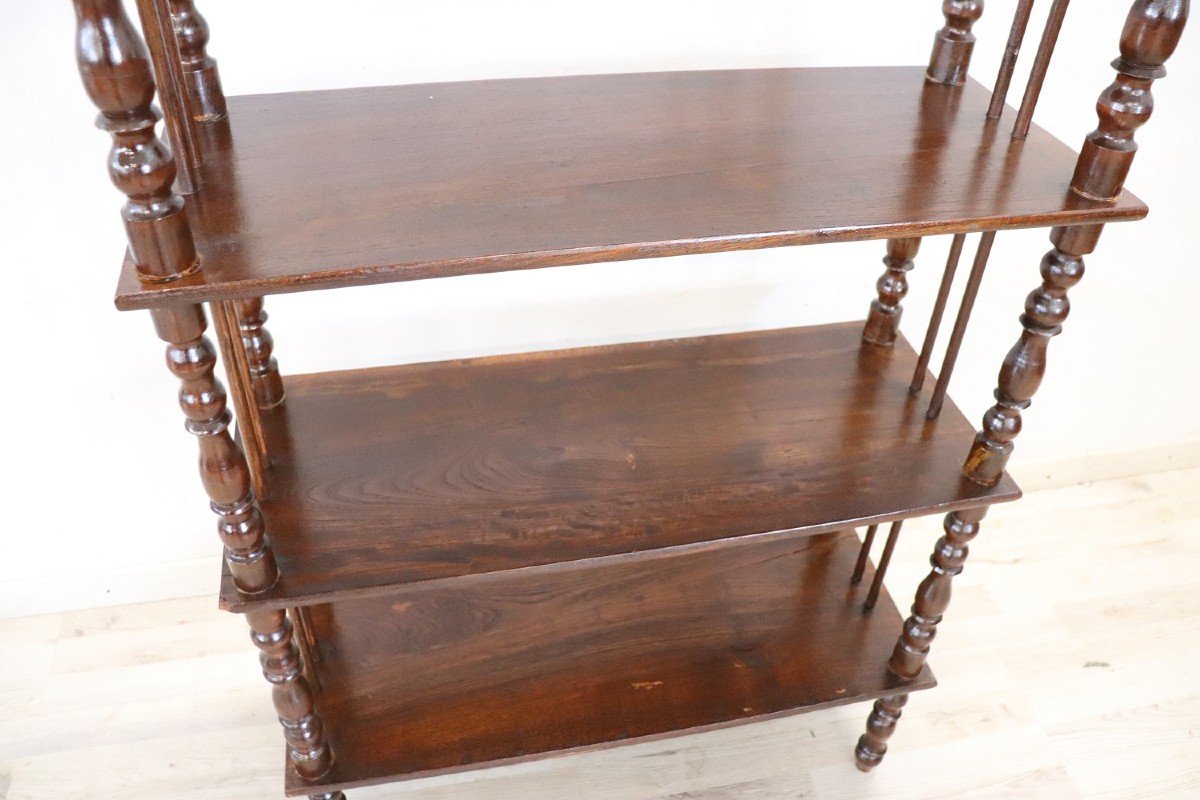 Antique Turned Oak Shelves-photo-3
