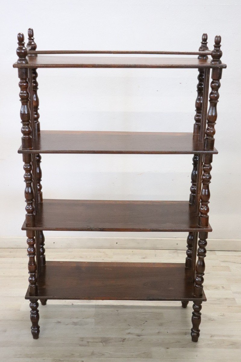 Antique Turned Oak Shelves-photo-5