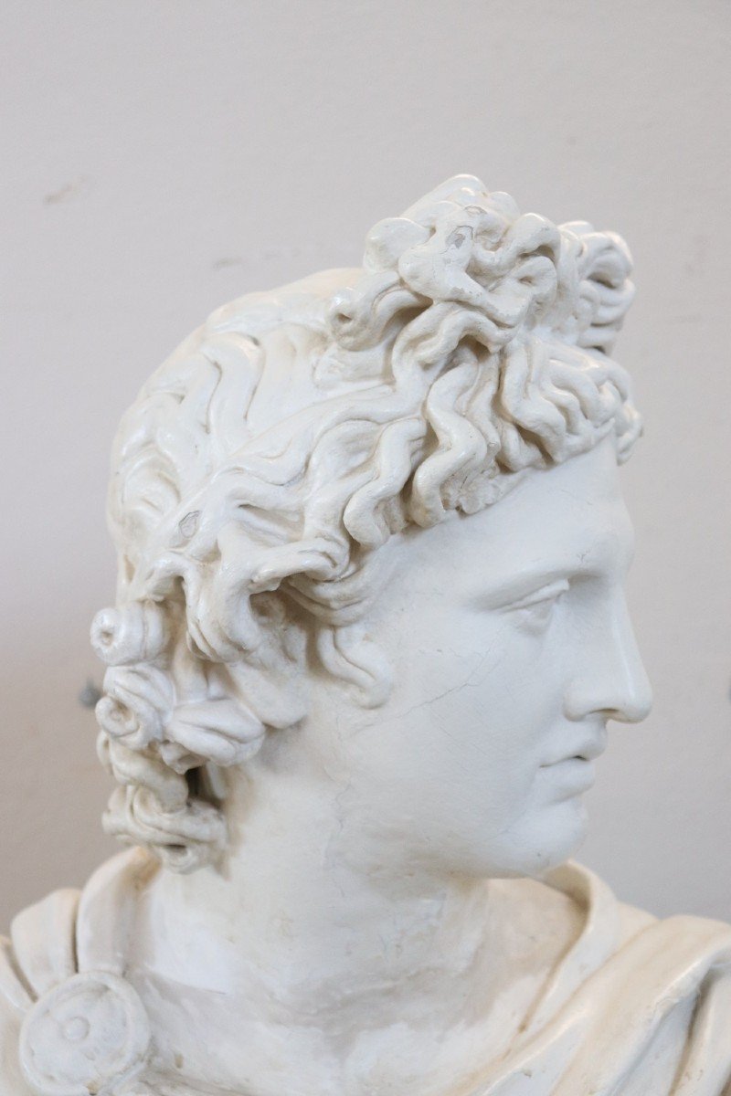Neoclassical Bust Of Apollo, 1930s, Plaster-photo-2