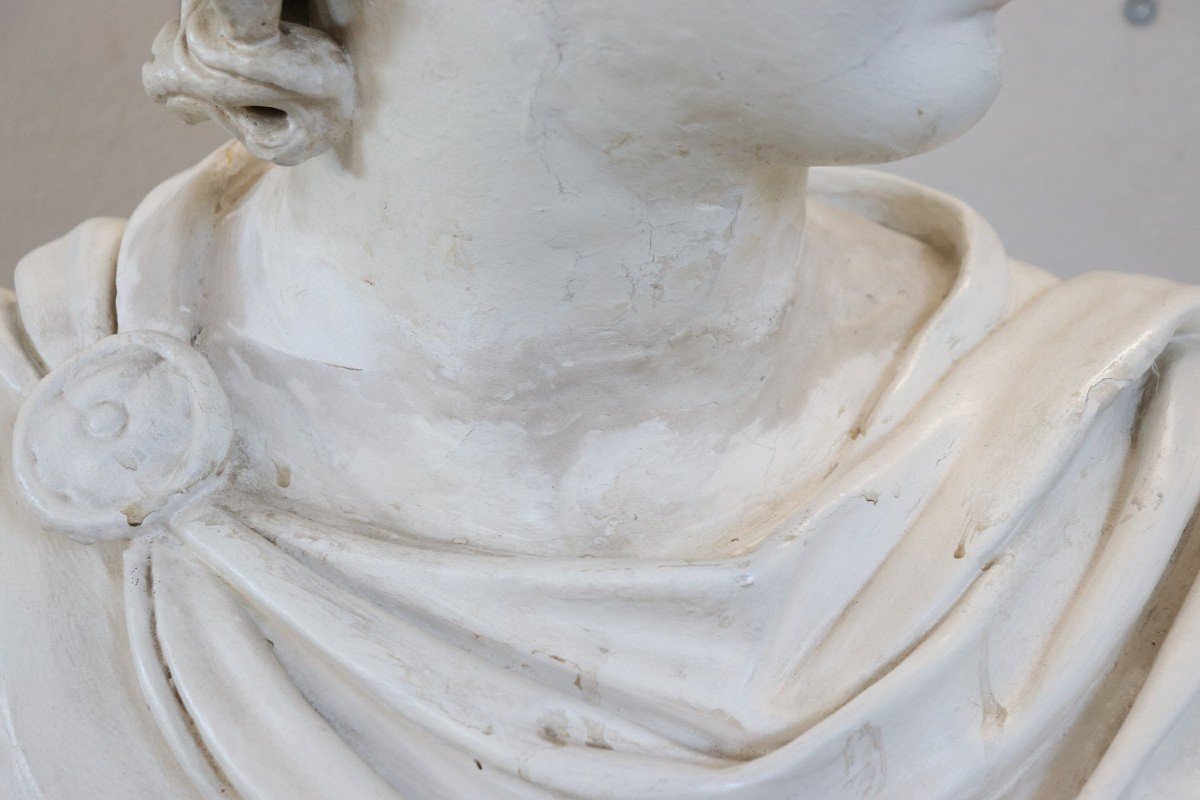 Neoclassical Bust Of Apollo, 1930s, Plaster-photo-3