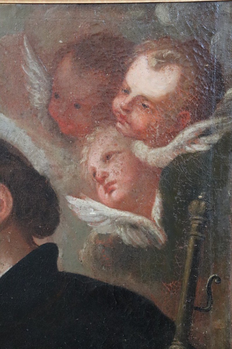 Saint Francesco Saverio, 18ème Siècle, Huile Sur Toile-photo-3