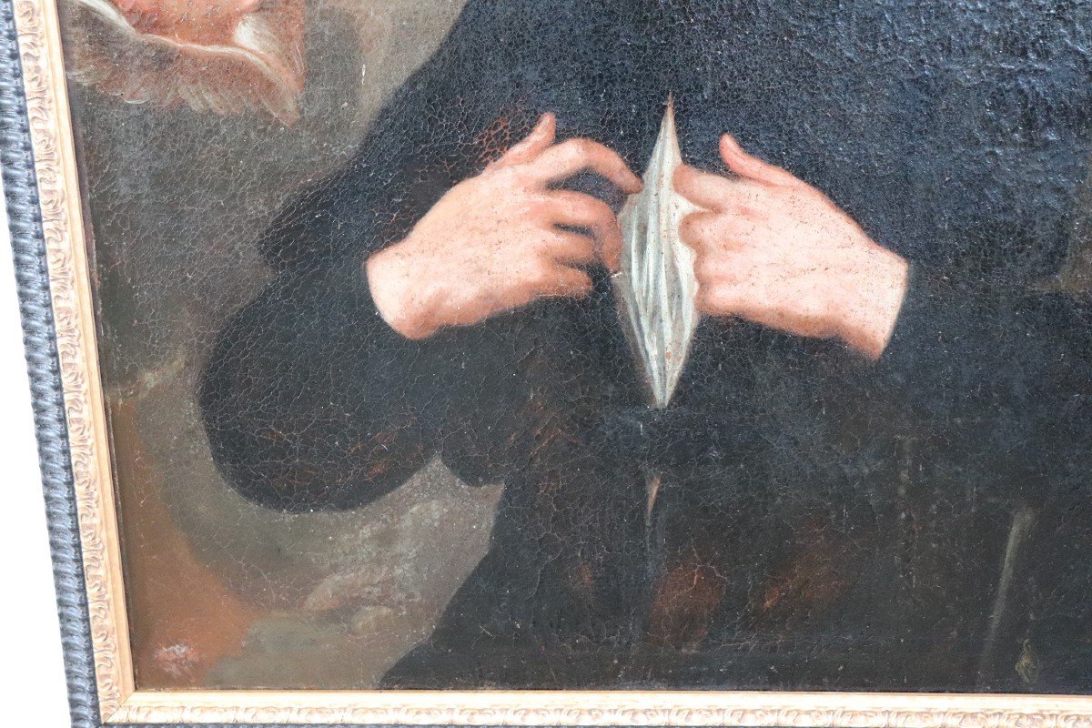 Saint Francesco Saverio, 18ème Siècle, Huile Sur Toile-photo-1