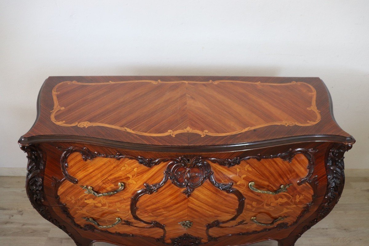 Vintage Chest Of Drawers With Inlay Walnut, 1930s-photo-4