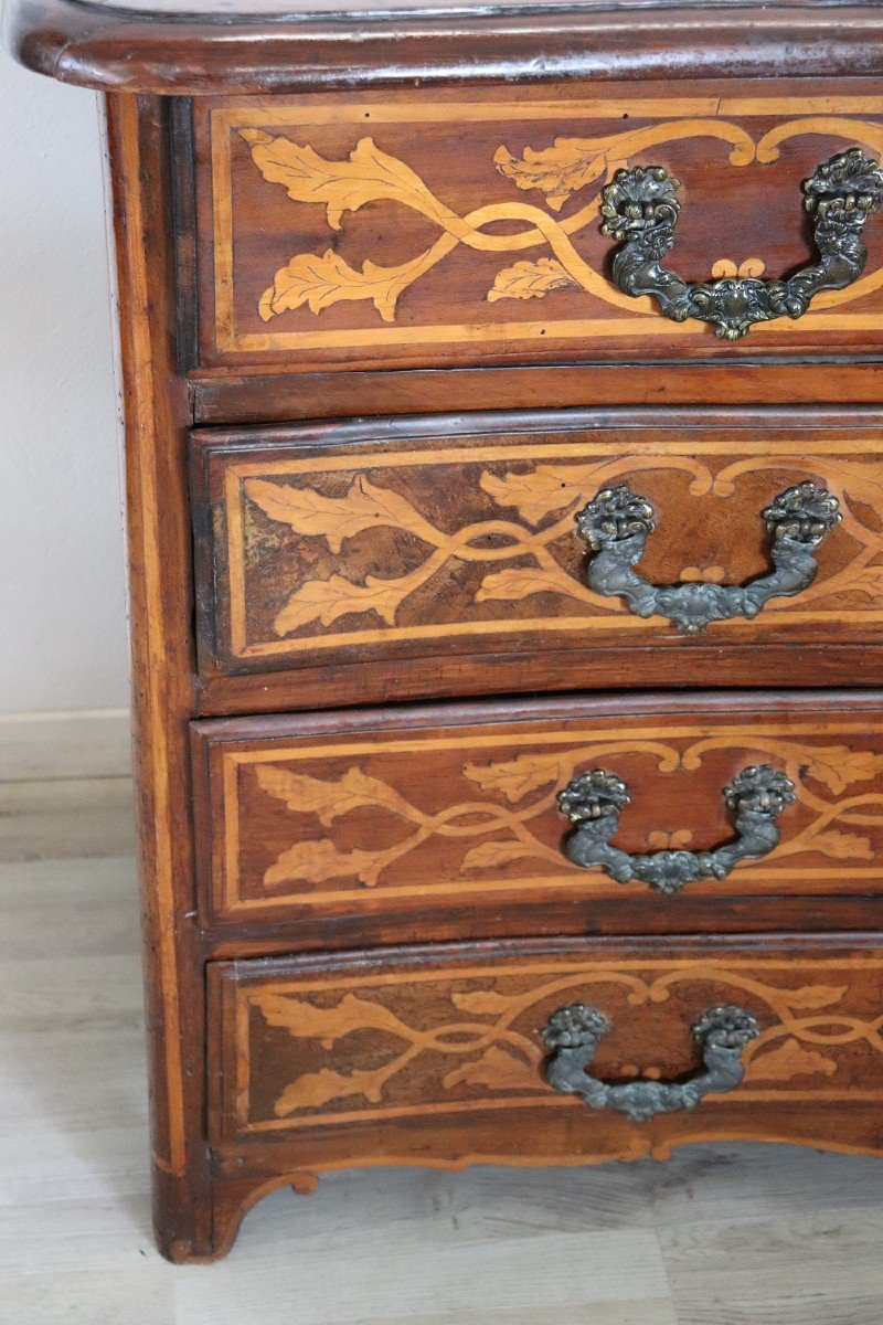 Antique Chest Of Drawers With Walnut Inlay, 17th Century-photo-3