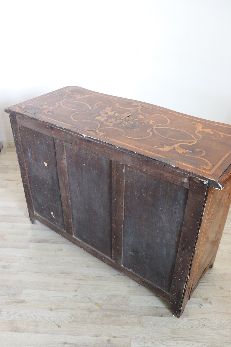 Antique Chest Of Drawers With Walnut Inlay, 17th Century-photo-6