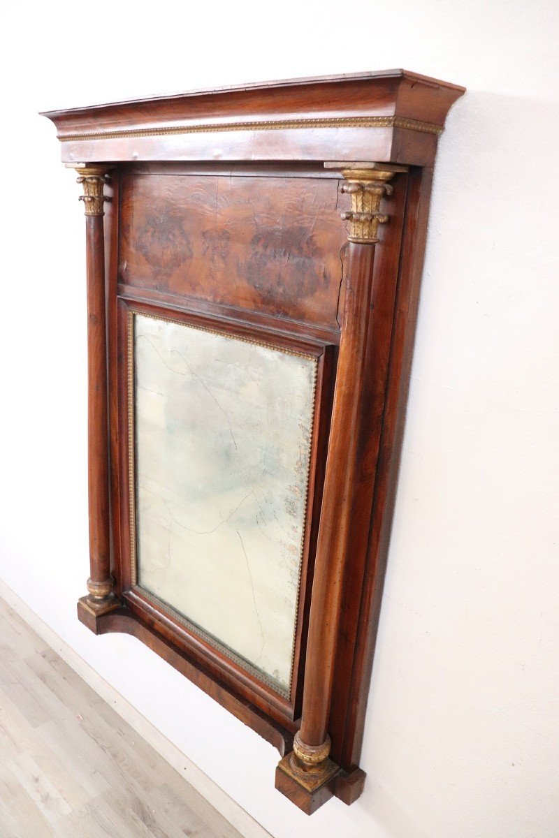 Antique Walnut Wall Mirror-photo-2