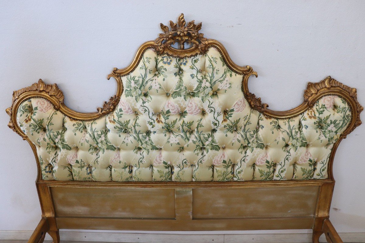 Italian Baroque Style Double Bed, 1910s-photo-2
