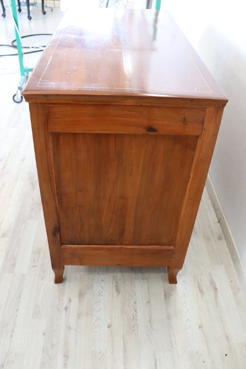 Antique Cherry Wood Chest Of Drawers, 19th Century-photo-4