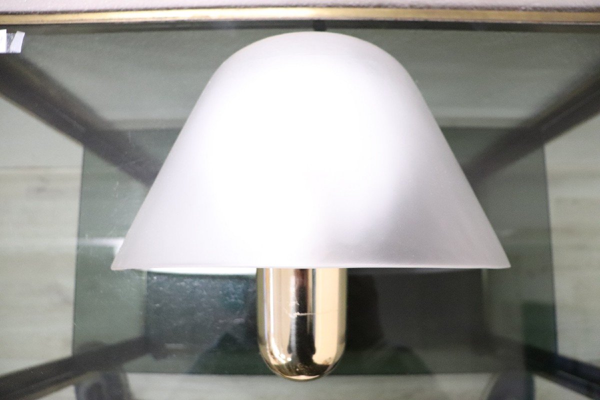 Italian Brass And Murano Glass Sconce From Veart, 1970s-photo-3