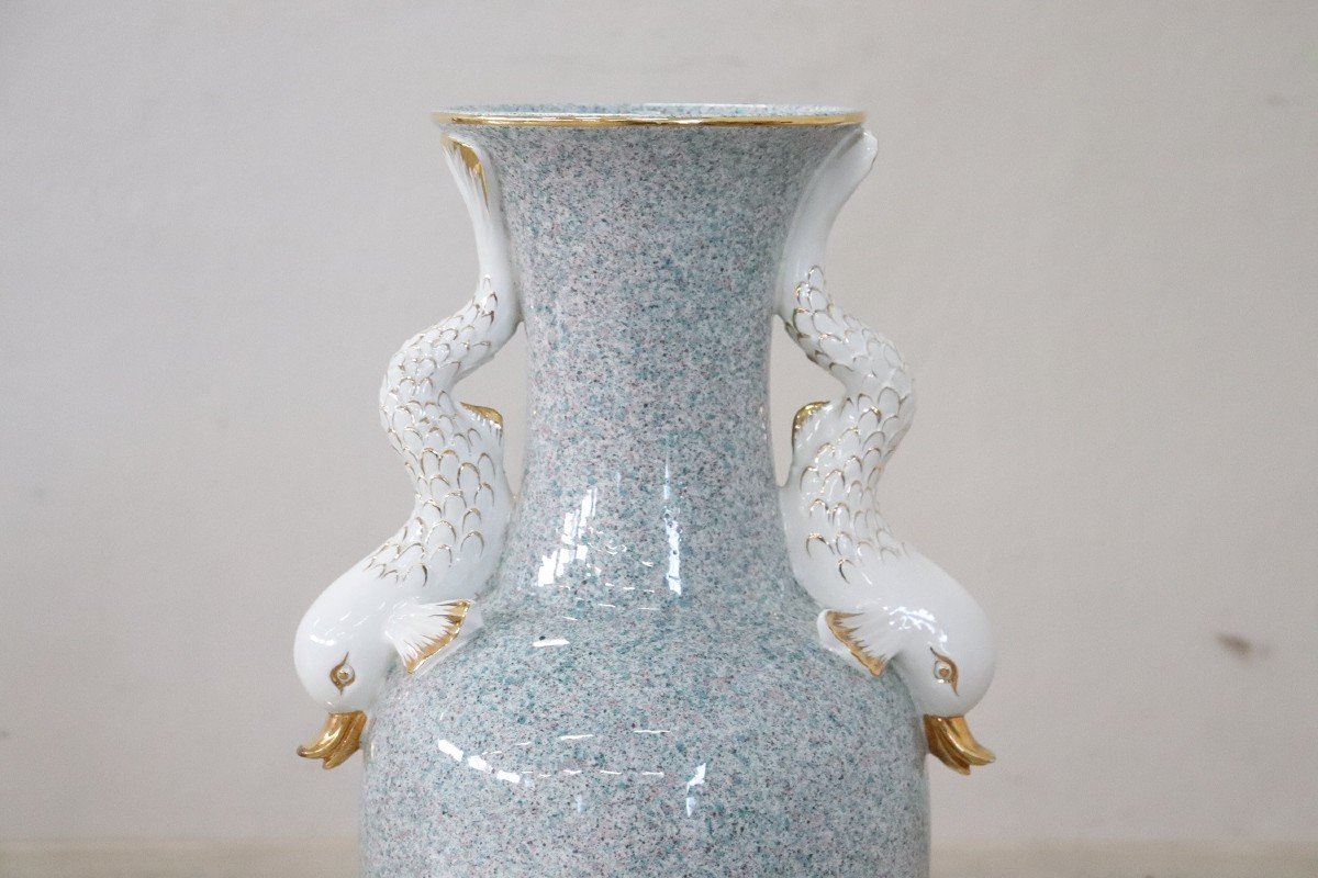 Grand Vase En Porcelaine, Italie, 1980-photo-2