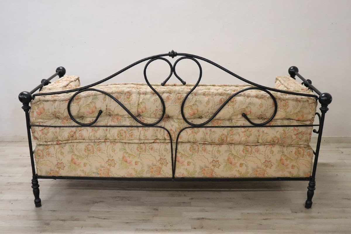 Antique Iron Sofa, Late 19th Century-photo-2