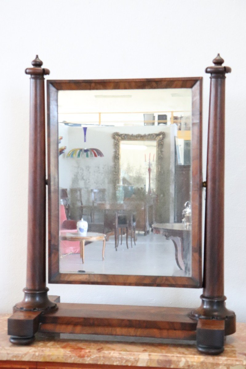 Antique Mahogany Dressing Table Mirror-photo-2