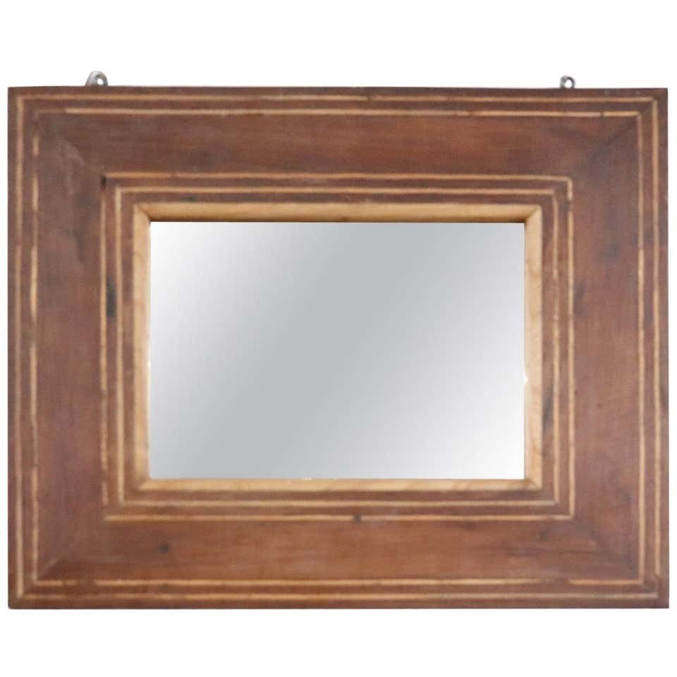 Miroir Mural Antique En Noyer 