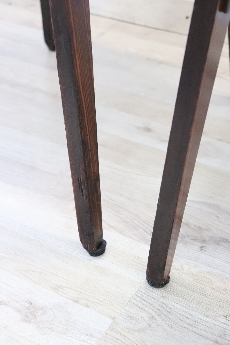 Dining Chairs In Beech Wood And Faux Leather, 1960s, Set Of 6-photo-6
