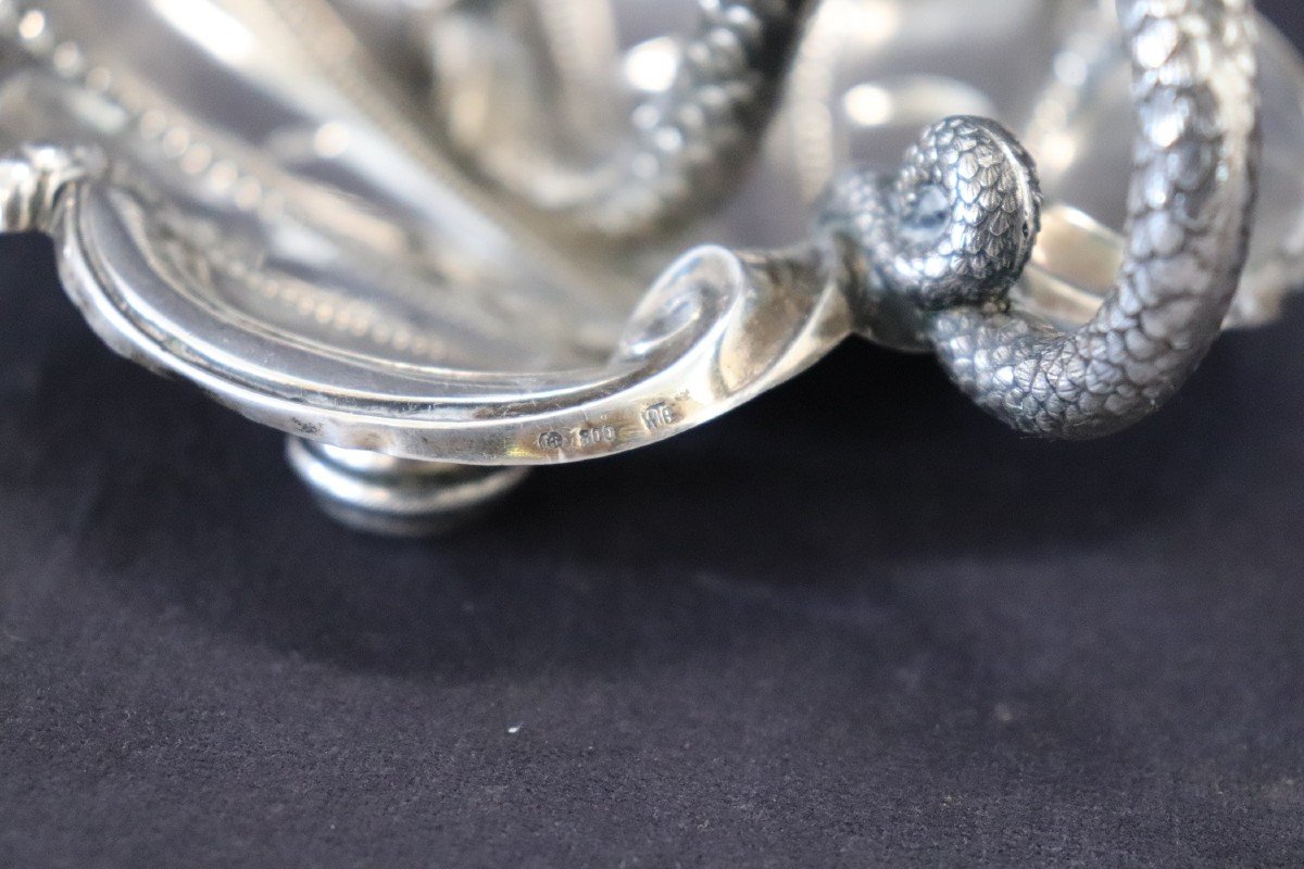 Bougeoir Art Nouveau En Argent Massif Par Wilhelm Binder-photo-2