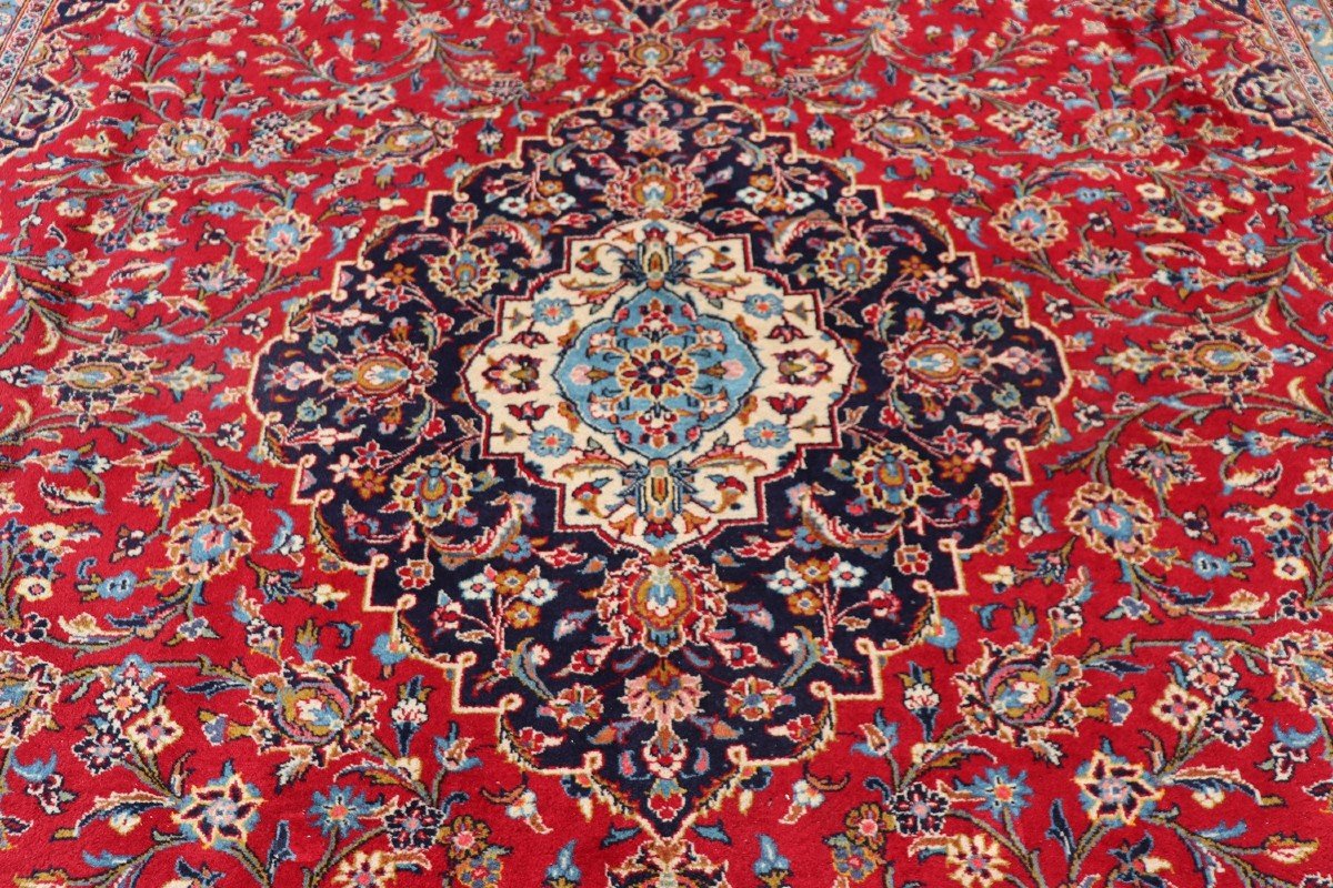 Large Middle Eastern Handmade Kashan Rug-photo-1