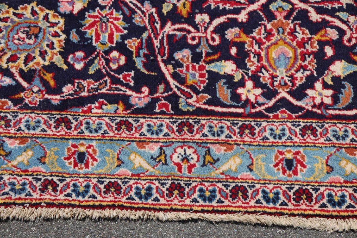 Large Middle Eastern Handmade Kashan Rug-photo-4