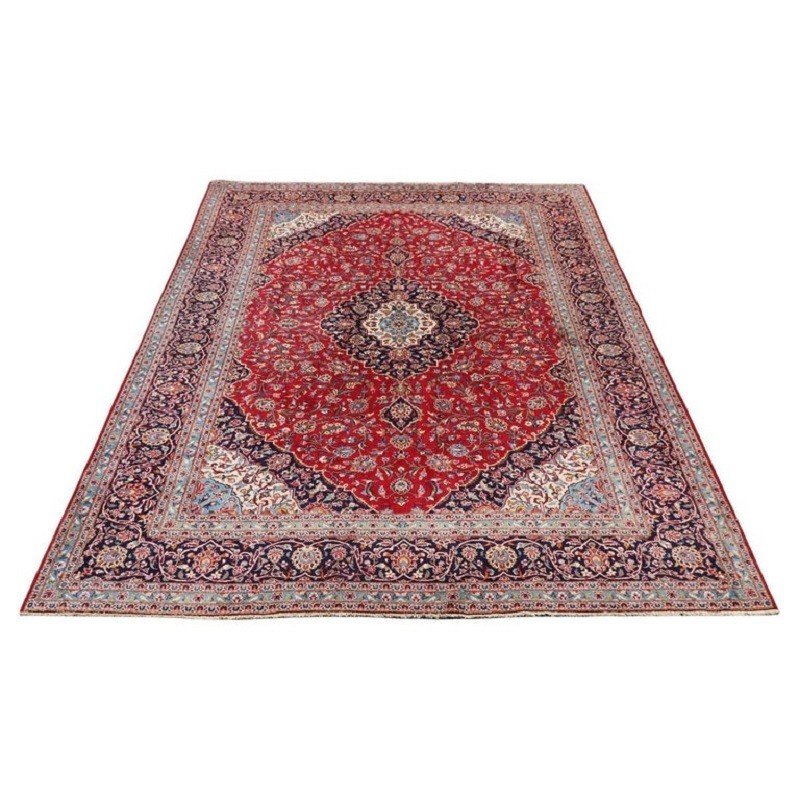 Large Middle Eastern Handmade Kashan Rug