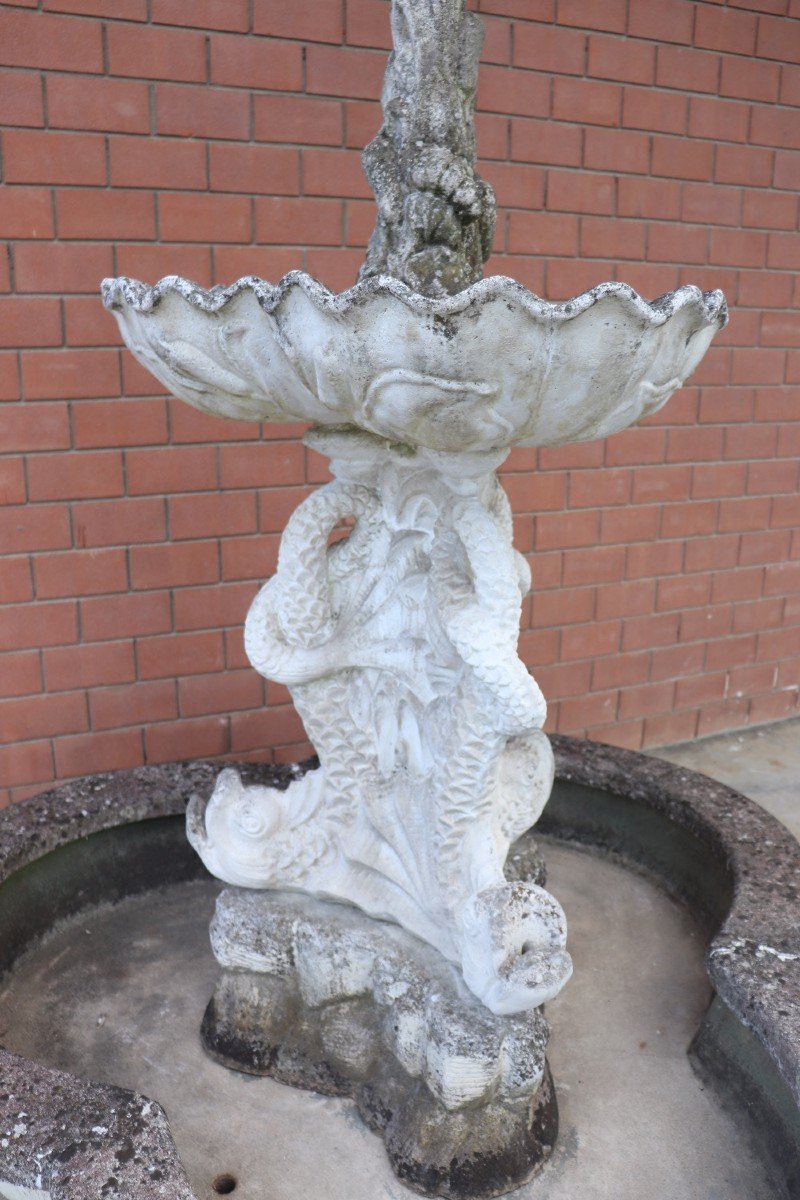 Large Neoclassical Garden Fountain With Statue-photo-1