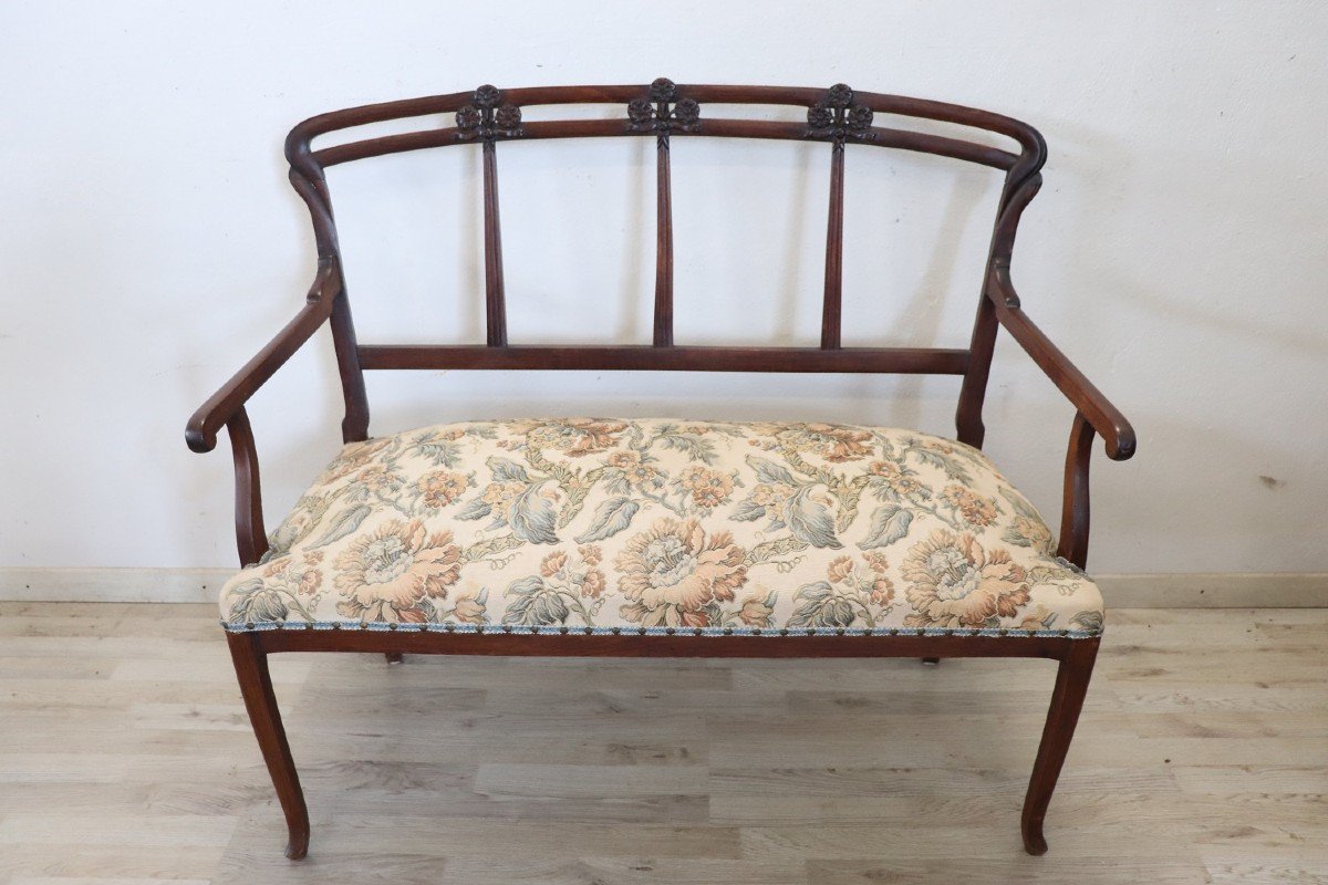 Early 20th Century Art Nouveau Living Room Set, Set Of 5-photo-2
