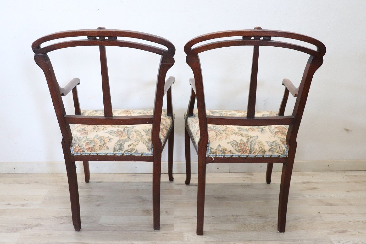 Early 20th Century Art Nouveau Living Room Set, Set Of 5-photo-4