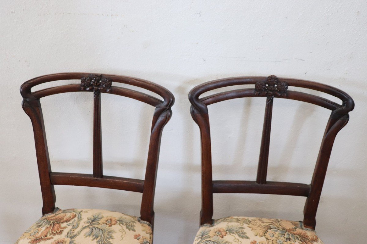 Early 20th Century Art Nouveau Living Room Set, Set Of 5-photo-6