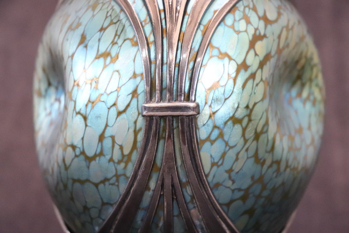 Vase Art Nouveau Par Moritz Hacker Et Johann Loetz Witwe-photo-4