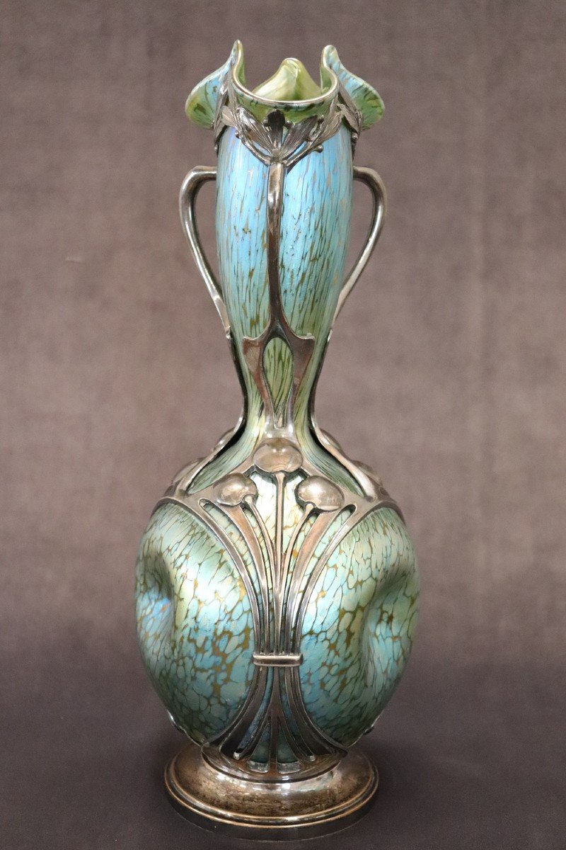 Vase Art Nouveau Par Moritz Hacker Et Johann Loetz Witwe-photo-3