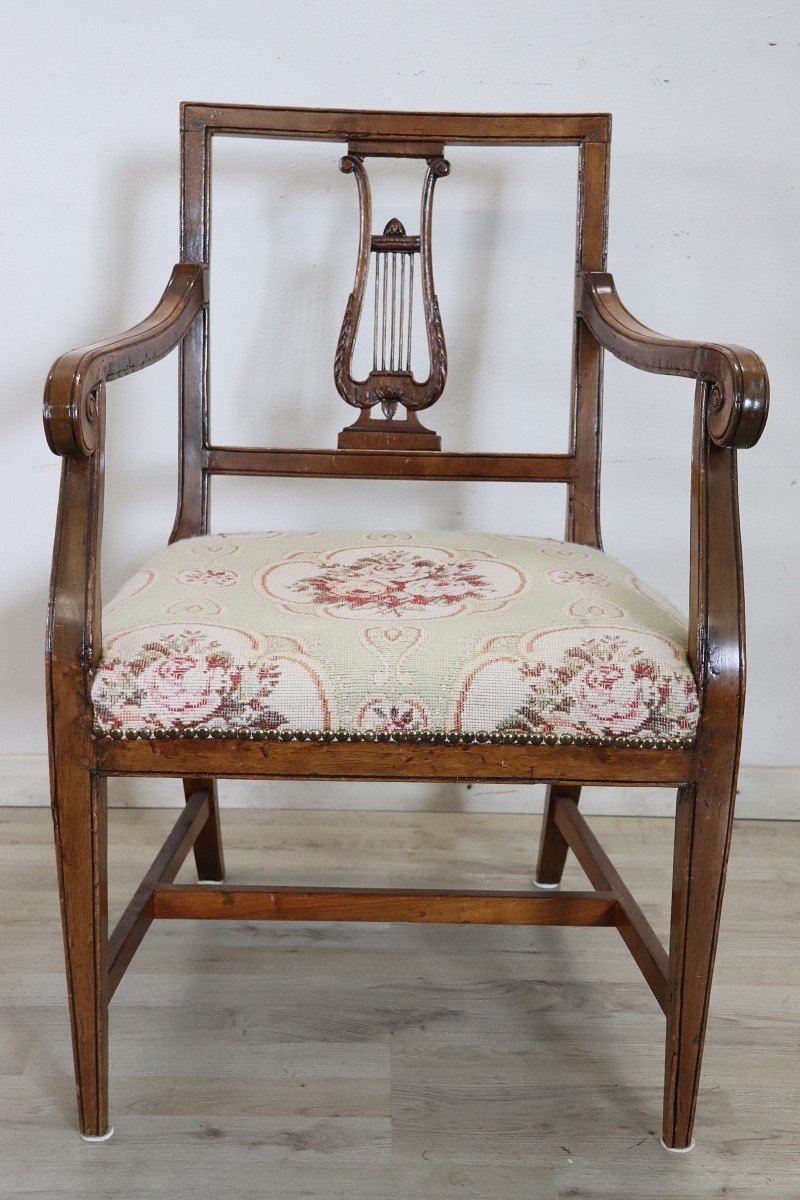 Armchair In Walnut, 18th Century-photo-4