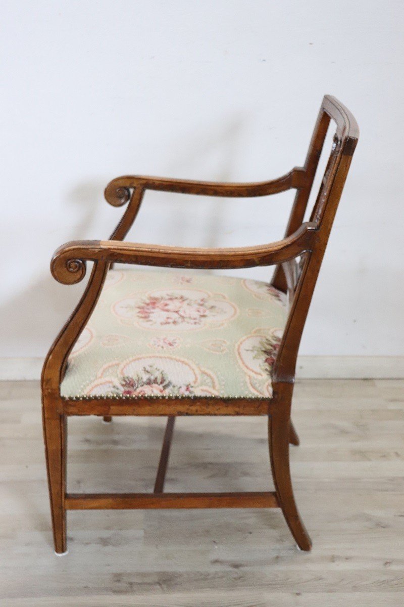 Armchair In Walnut, 18th Century-photo-2