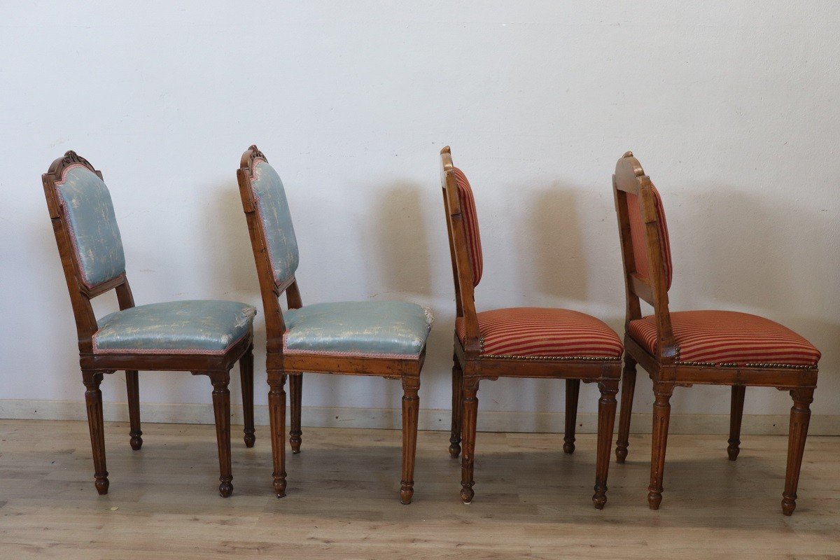 Dining Chairs In Walnut, 18th Century, Set Of 4-photo-8