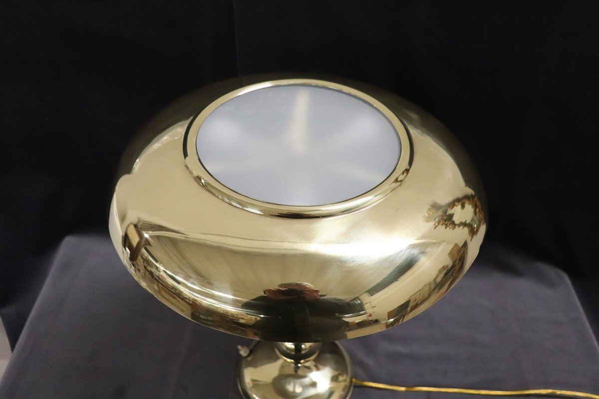 Brass Table Lamp Attributed To Oscar Torlasco For Lumi, 1950s-photo-4