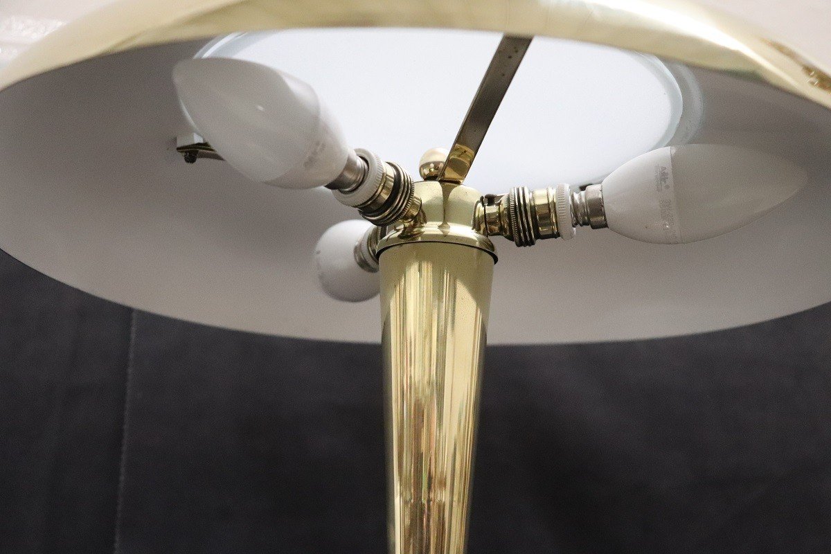 Brass Table Lamp Attributed To Oscar Torlasco For Lumi, 1950s-photo-6