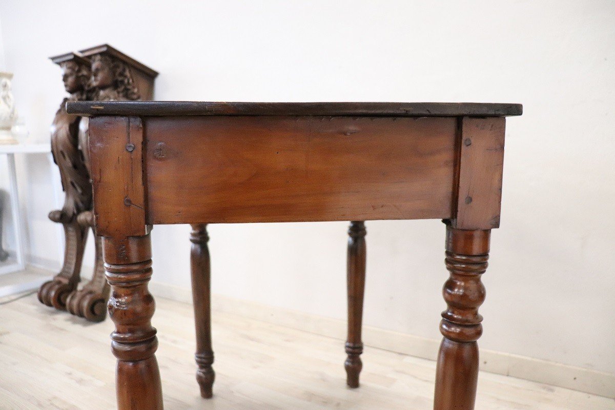 Small 19th Century Walnut Wood Desk-photo-5