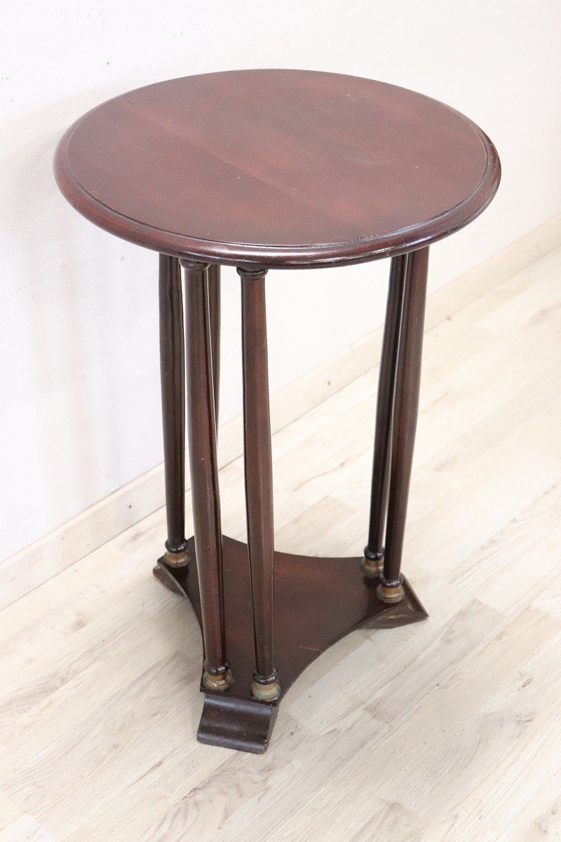 Round Pedestal Table In Beech Wood, 1980s-photo-1