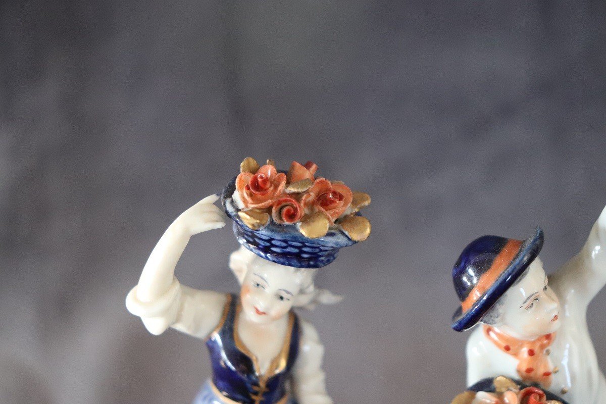 Porcelain Figurines By Capodimonte, 1990s, Set Of 2-photo-4