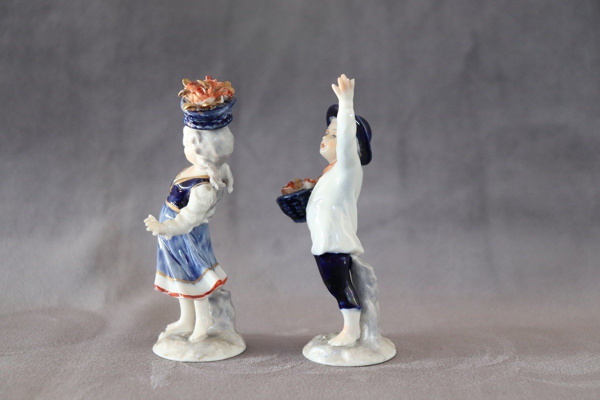 Porcelain Figurines By Capodimonte, 1990s, Set Of 2-photo-1