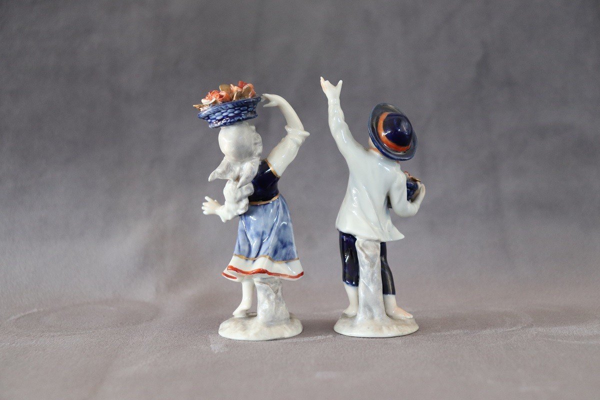 Porcelain Figurines By Capodimonte, 1990s, Set Of 2-photo-2