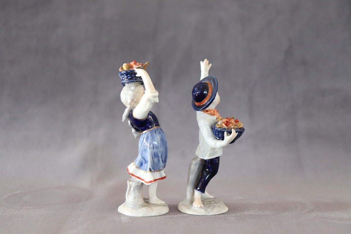 Porcelain Figurines By Capodimonte, 1990s, Set Of 2-photo-3