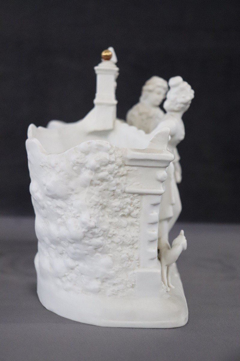 Porcelain Biscuit Pen Holder, 1990s-photo-4