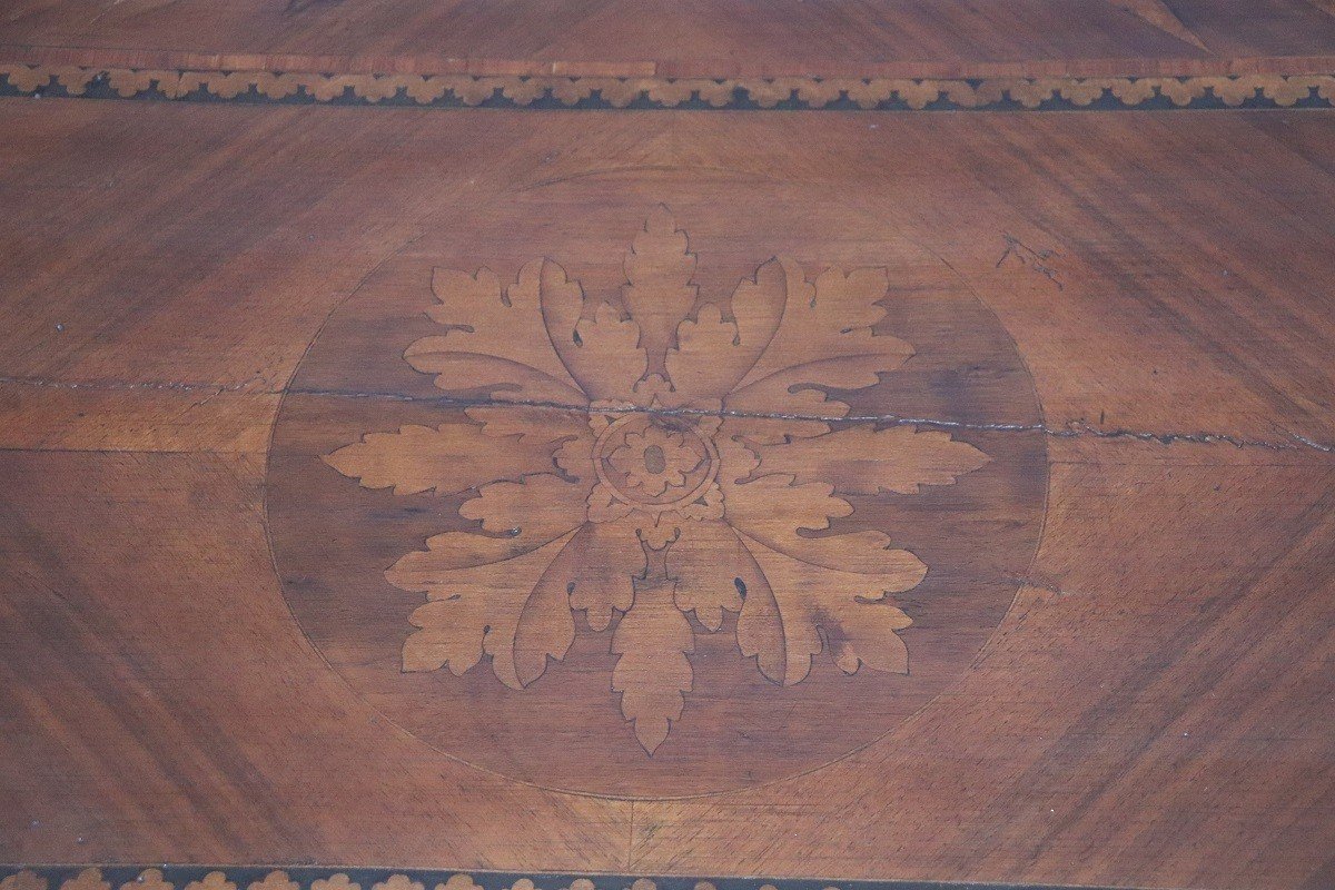 Commode Avec Marqueterie En Noyer-photo-3